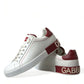 Chic White & Red Portofino Sneakers