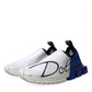 Chic Low Top Sorrento Sneakers in Blue and White