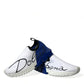 Chic Low Top Sorrento Sneakers in Blue and White