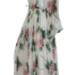 Elegant Floral Maxi Silk Dress
