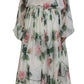 Elegant Floral Maxi Silk Dress