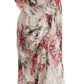 Elegant Floral Maxi Dress with Silk Lining