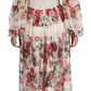 Elegant Floral Maxi Dress with Silk Lining