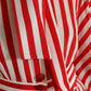 Elegant Striped Silk Maxi Dress with Ascot Collar