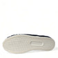 Elegant Shearling Slip-On Sneakers in Blue