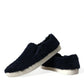 Elegant Shearling Slip-On Sneakers in Blue