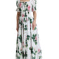 Floral Off-Shoulder Cotton Midi Dress