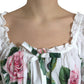 Floral Off-Shoulder Cotton Midi Dress
