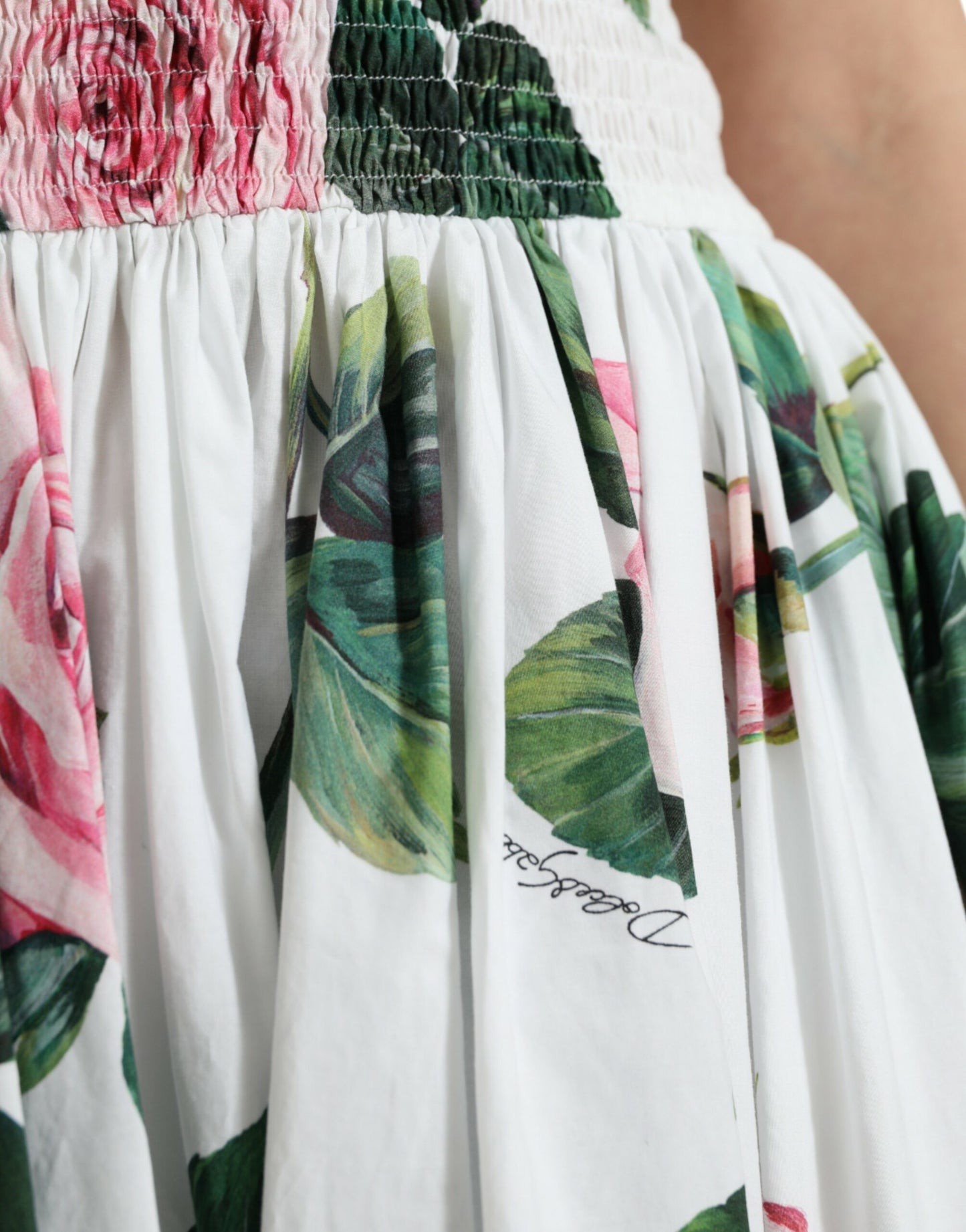 Floral Off-Shoulder Cotton Midi Dress