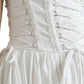 Elegant White A-line Midi Corset Dress