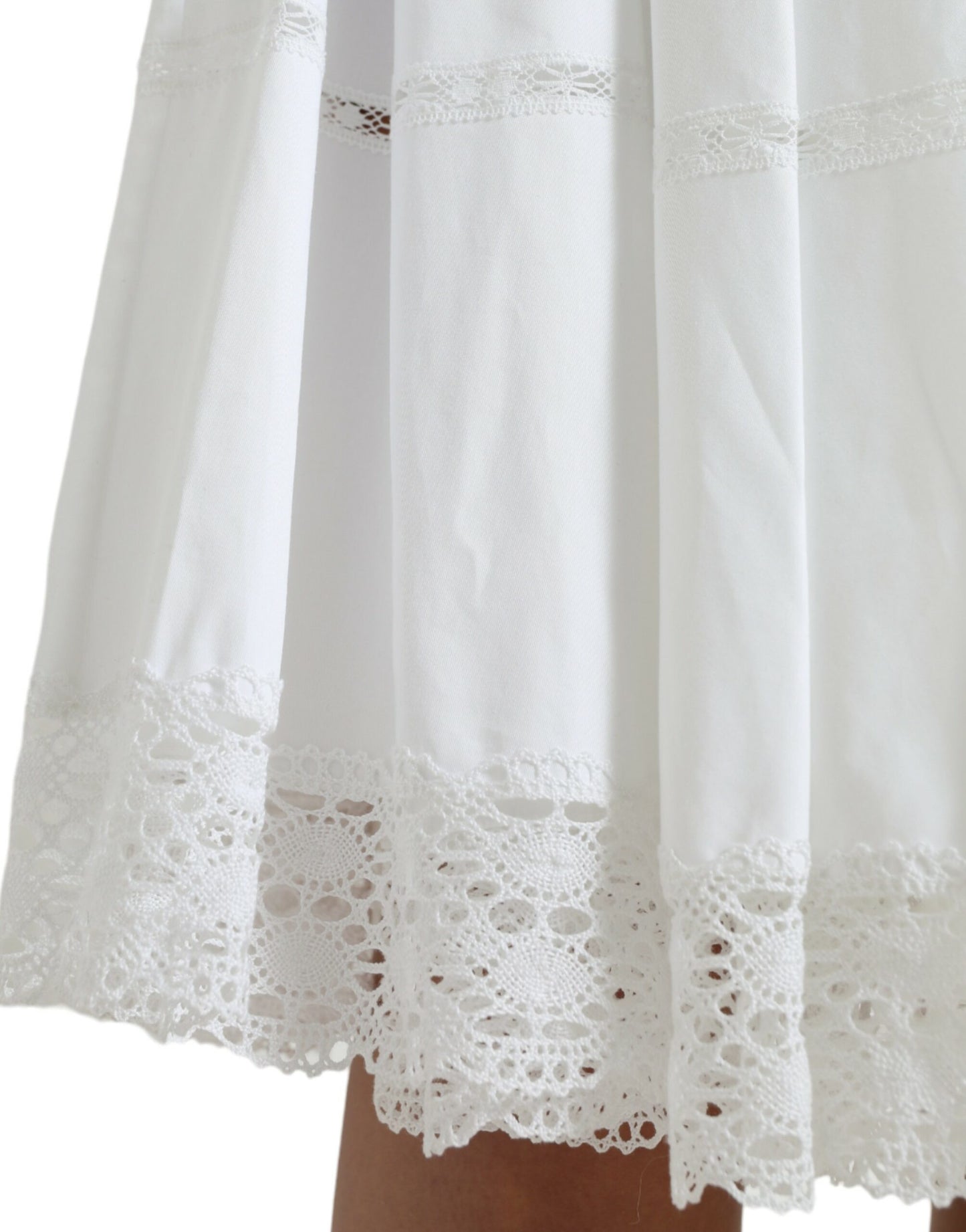 Elegant White A-line Midi Corset Dress