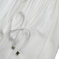 Elegant White A-line Midi Corset Dress