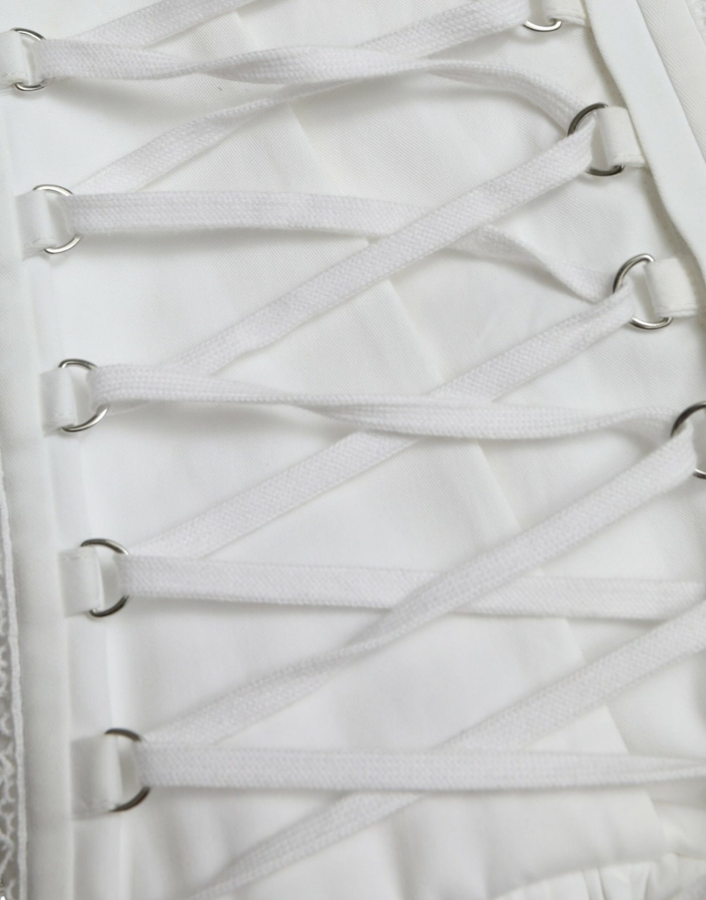 Elegant White A-line Midi Corset Dress