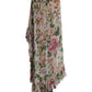 Ethereal Pink Floral Silk Maxi Dress