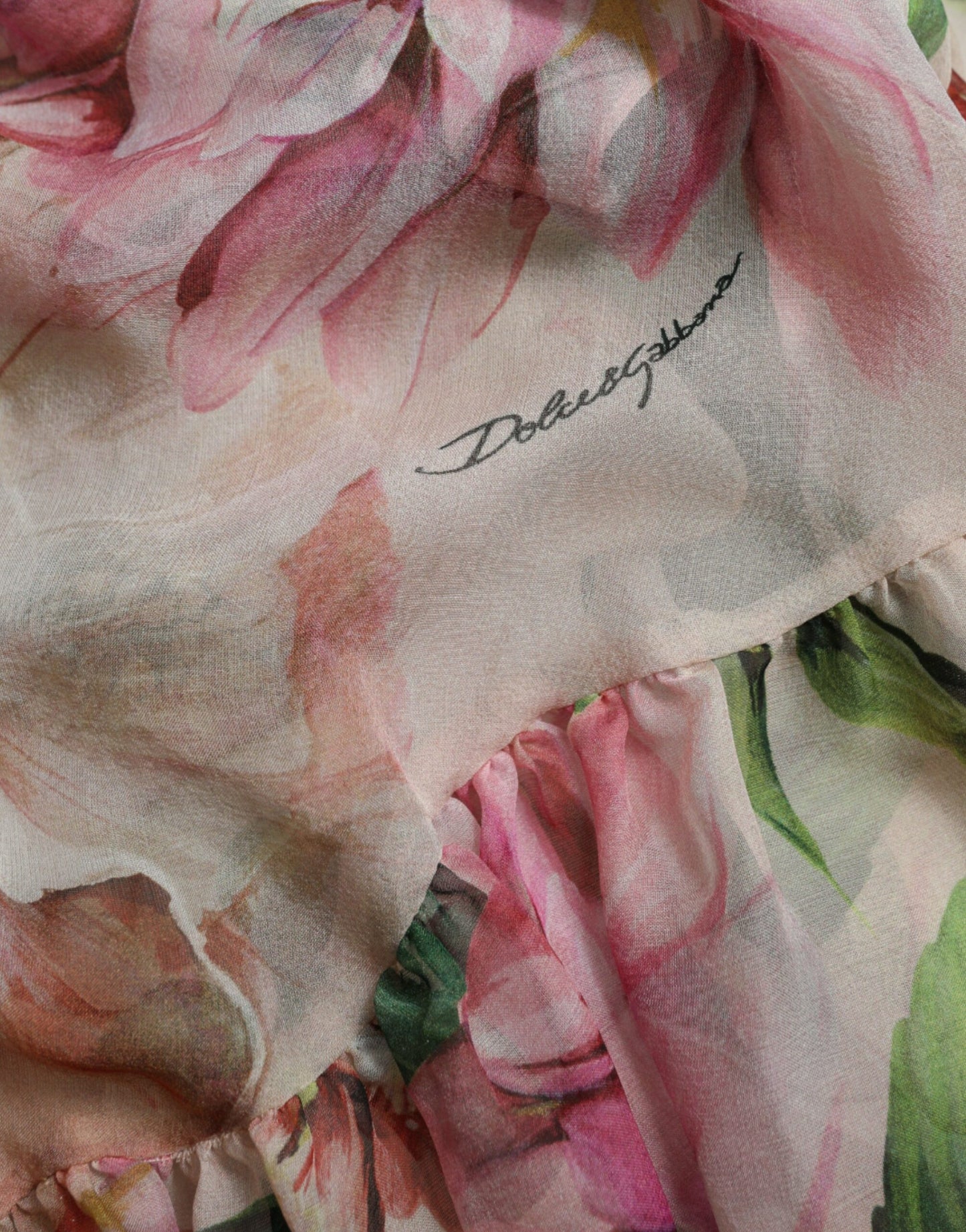 Ethereal Pink Floral Silk Maxi Dress