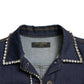 Elegant Denim Jewel Button Jacket