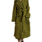 Chic Houndstooth Virgin Wool Long Coat