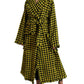 Chic Houndstooth Virgin Wool Long Coat