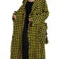 Chic Houndstooth Virgin Wool Long Coat