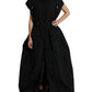Elegant Long Peplum Jacket in Black