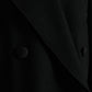Elegant Black Double-Breasted Trench Coat
