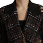 Multicolor Patchwork Double-Breasted Jacket