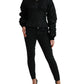 Elegant Black Nylon Blouson Jacket
