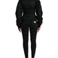 Elegant Black Nylon Blouson Jacket