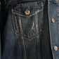 Elegant Blue Denim Button-Down Jacket