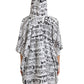 Chic Hooded Logo Print Blouson Tee