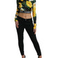 Elegant Floral Cropped Blouse