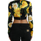 Elegant Floral Cropped Blouse
