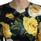 Elegant Floral Cropped Blouse