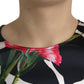 Elegant Floral Cropped Blouse Top