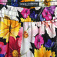 Elegant Floral Silk-Blend High Waist Pants