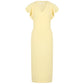 Chic Yellow Elasticized Cocktail Dress