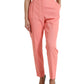 Elegant High Waist Tapered Pants in Pink
