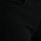 Elegant Black Mid Waist Stretch Jeans