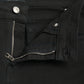 Elegant Black Mid Waist Stretch Jeans
