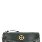 Elegant Black Lamb Leather Crossbody Pouch