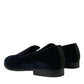 Elegant Black Velvet Loafers for Men