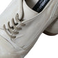 Elegant White Leather Brogue Dress Shoes