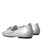 Elegant White Leather Loafers for Men