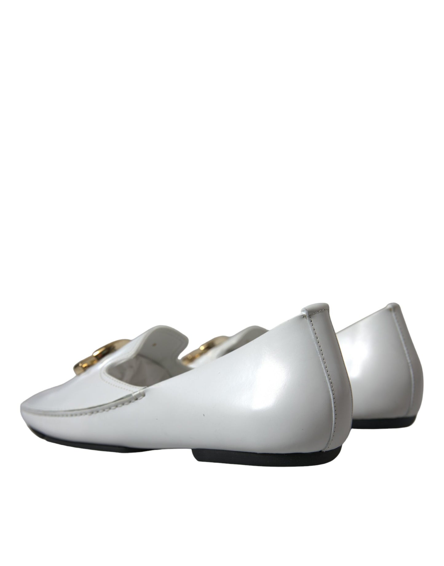 Elegant White Leather Loafers for Men