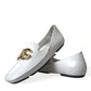 Elegant White Leather Loafers for Men
