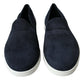 Saint Tropez Suede Slippers with Crocodile Detail