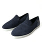 Saint Tropez Suede Slippers with Crocodile Detail