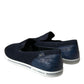 Saint Tropez Suede Slippers with Crocodile Detail