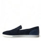 Saint Tropez Suede Slippers with Crocodile Detail