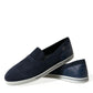 Saint Tropez Suede Slippers with Crocodile Detail